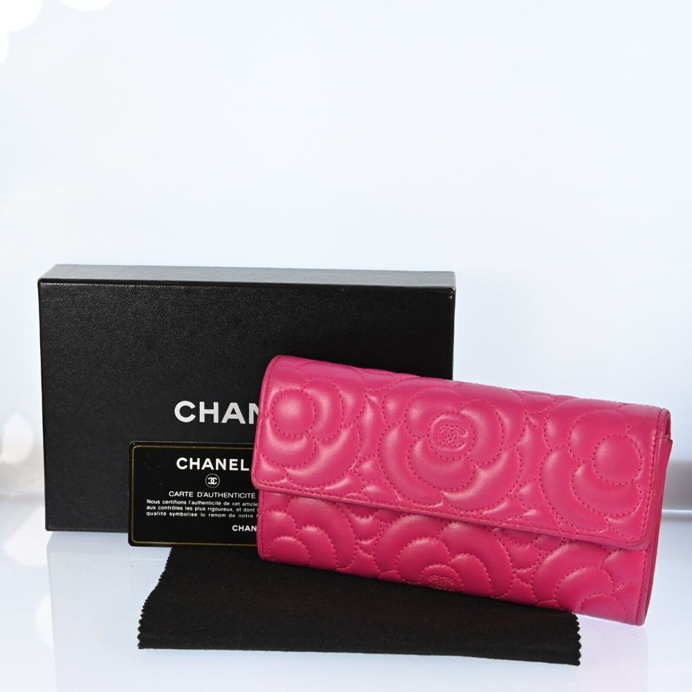 Auth Chanel Cc Logos Camellia Long #60210C42B